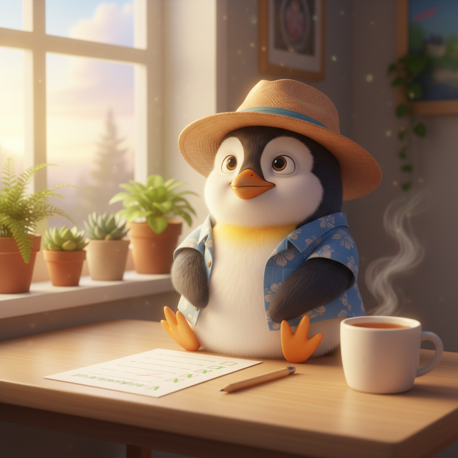 Daily Mental Health Checklist - Penguin Pete